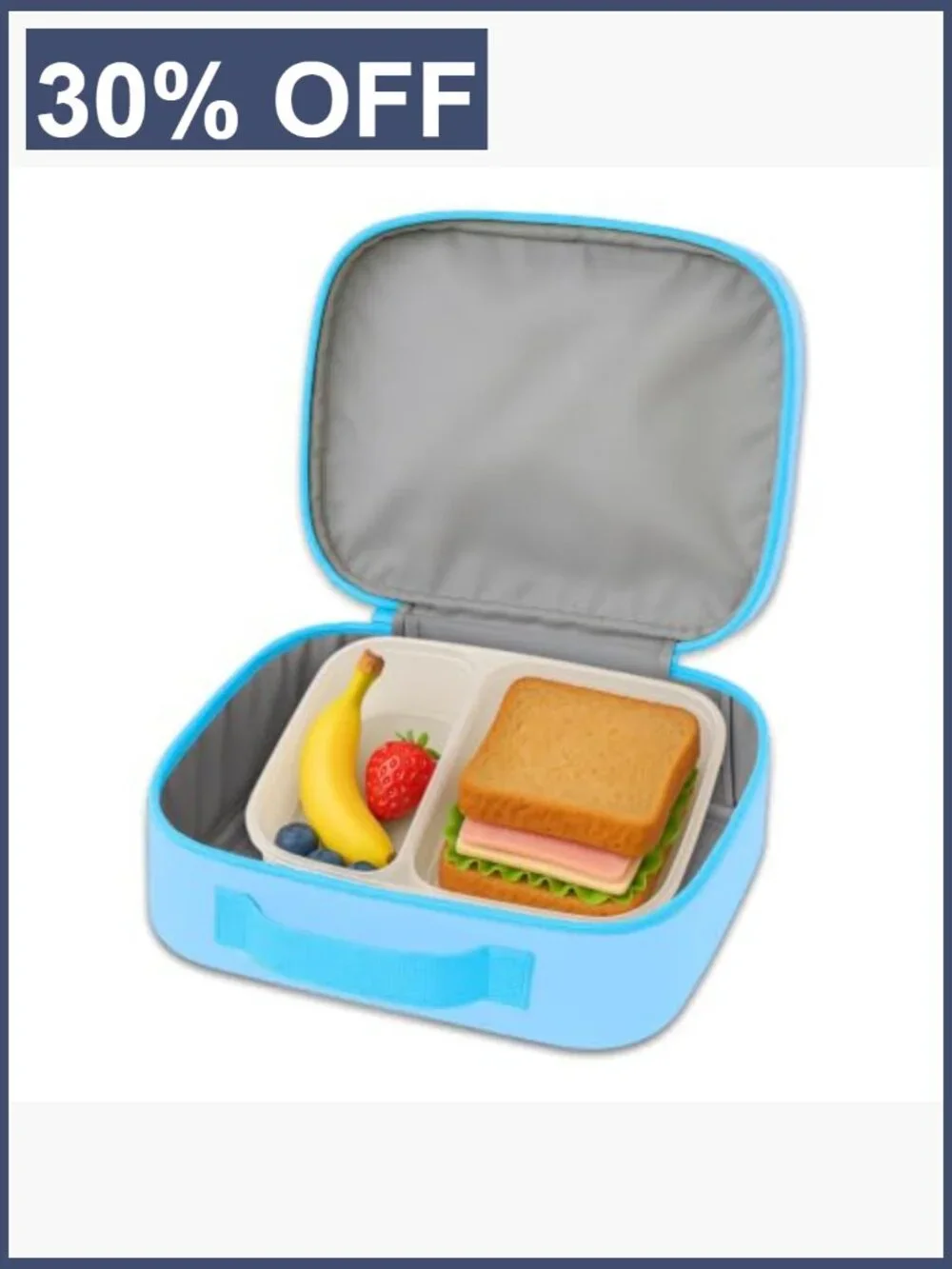 Kids Bluey Backpack & Lunch Box Set with Water Bottle Stickers